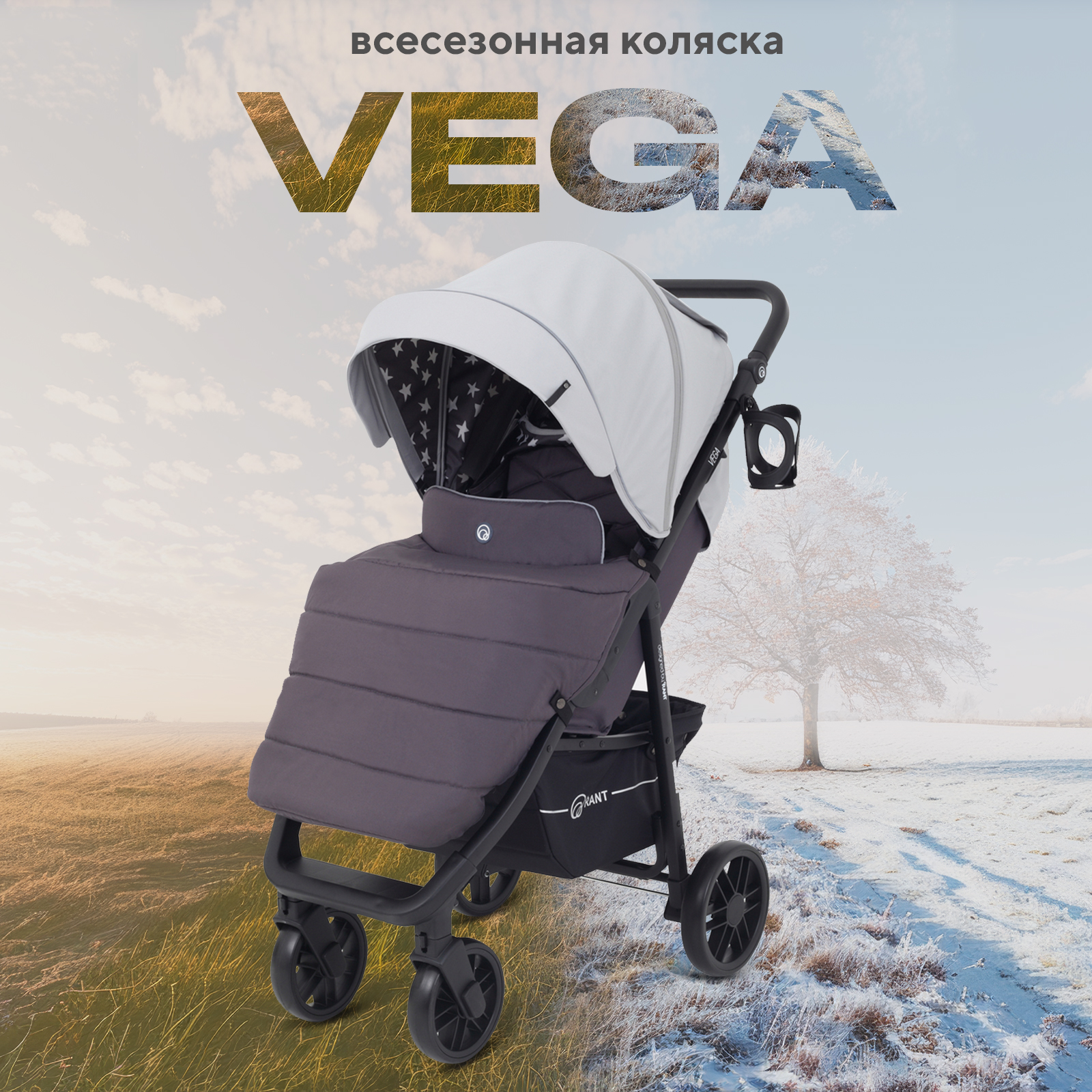 Коляска прогулочная Rant серый - фото 2