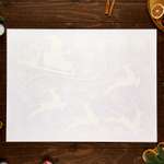 Наклейки Sima-Land на окна «Новогодние» Дед Мороз с оленями 50х74 см