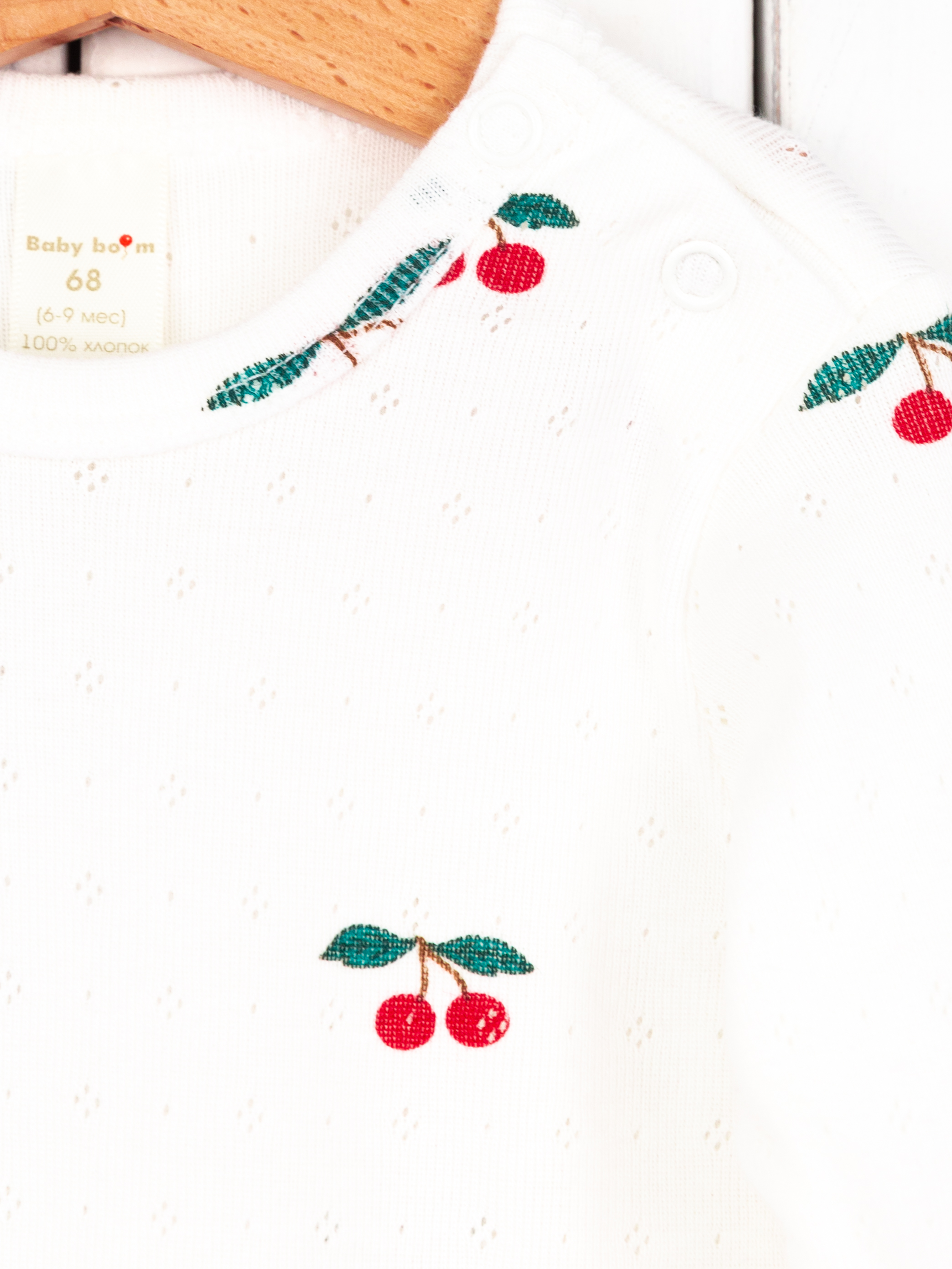 Комбинезон Baby boom К296/9-Р ажурная рибана вишенки - фото 2