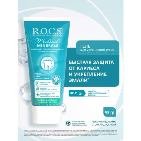 Зубной гель R.O.C.S. без фтора Мята 45 г