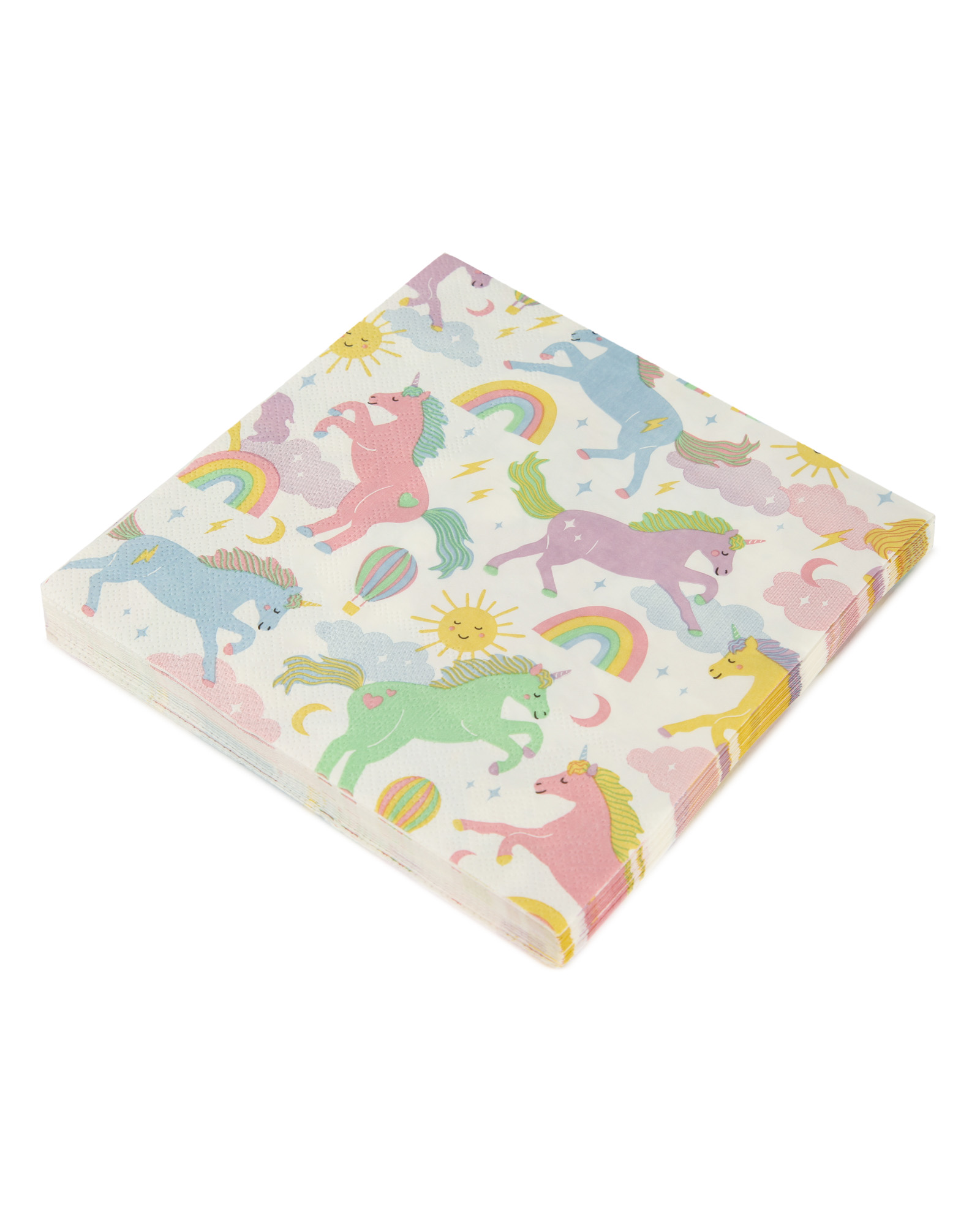Салфетки Yotoy Единороги 16шт 3 слоя 33*33см - фото 1