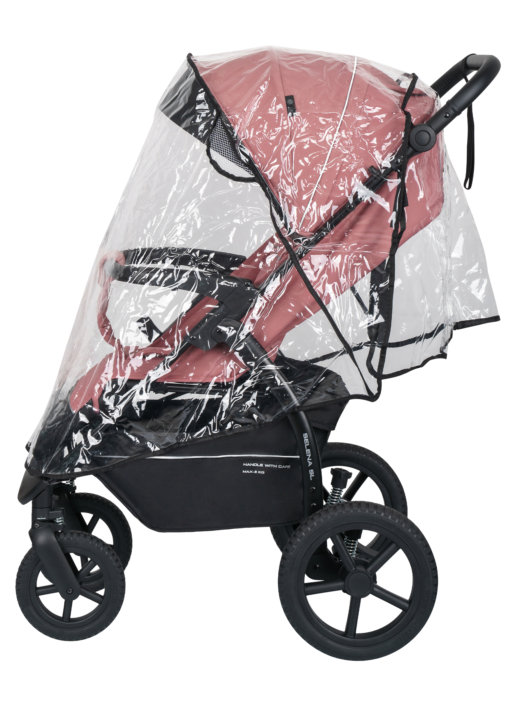 Коляска прогулочная JOVOLA Selena SL, всесезонная розовый - фото 24