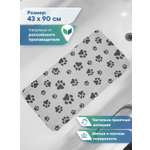Коврик для ванны VILINA c присосками для животных 43х90 см. серый