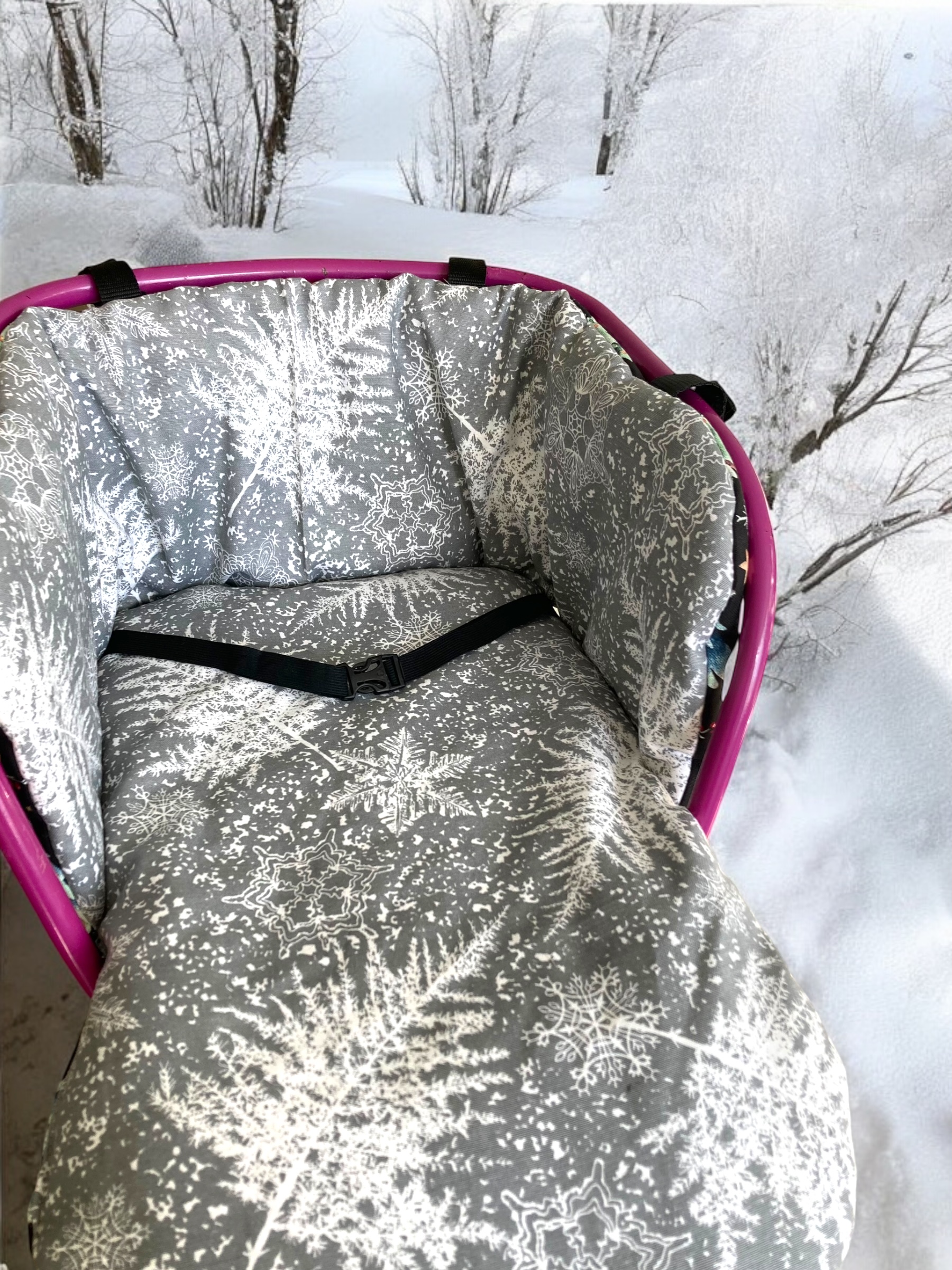 Матрас для санок Baby.Eco.Decor ёлочки со спинкой - фото 4