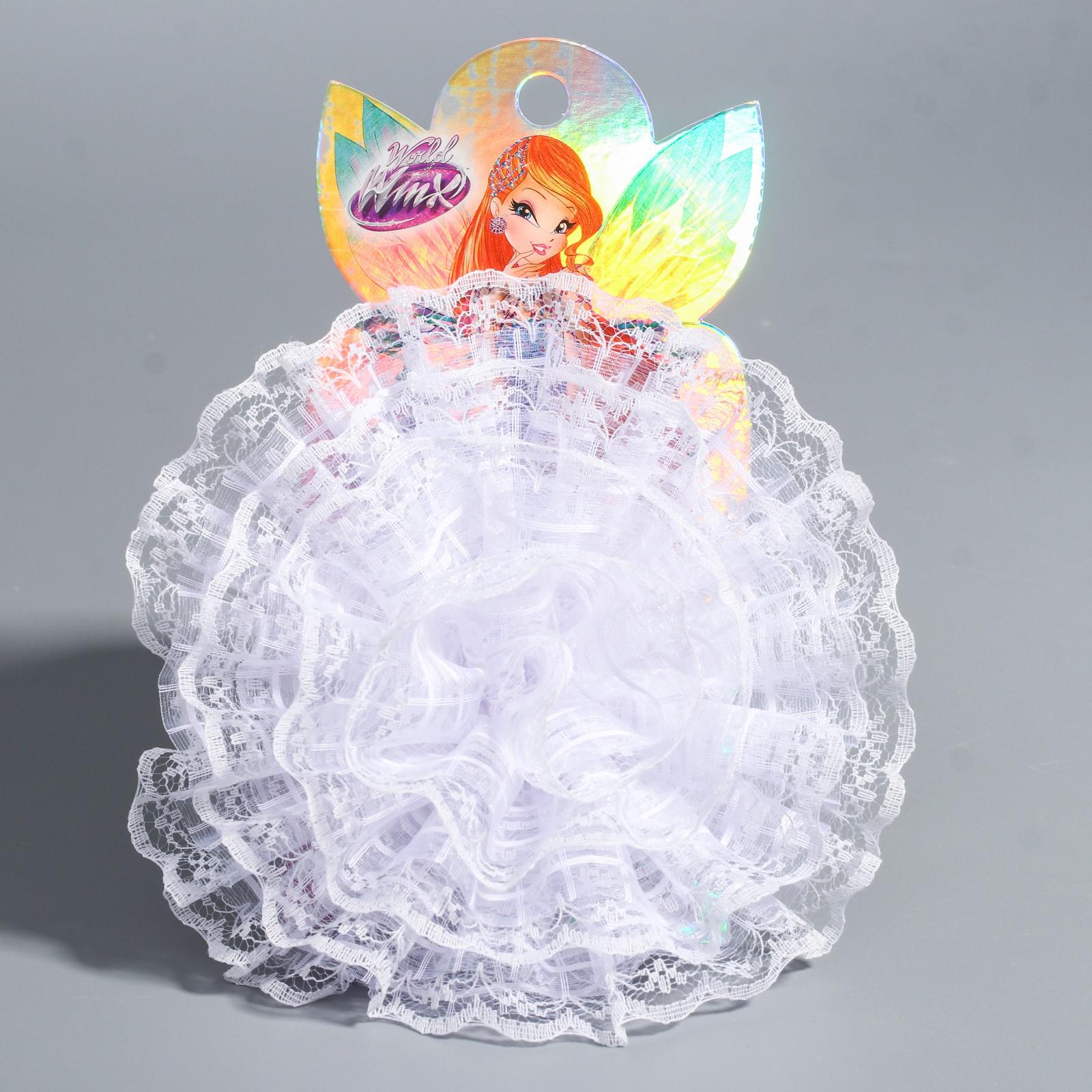 Бант для волос WINX белый кружевной 14 сантиметров Winx 4665760 - фото 1