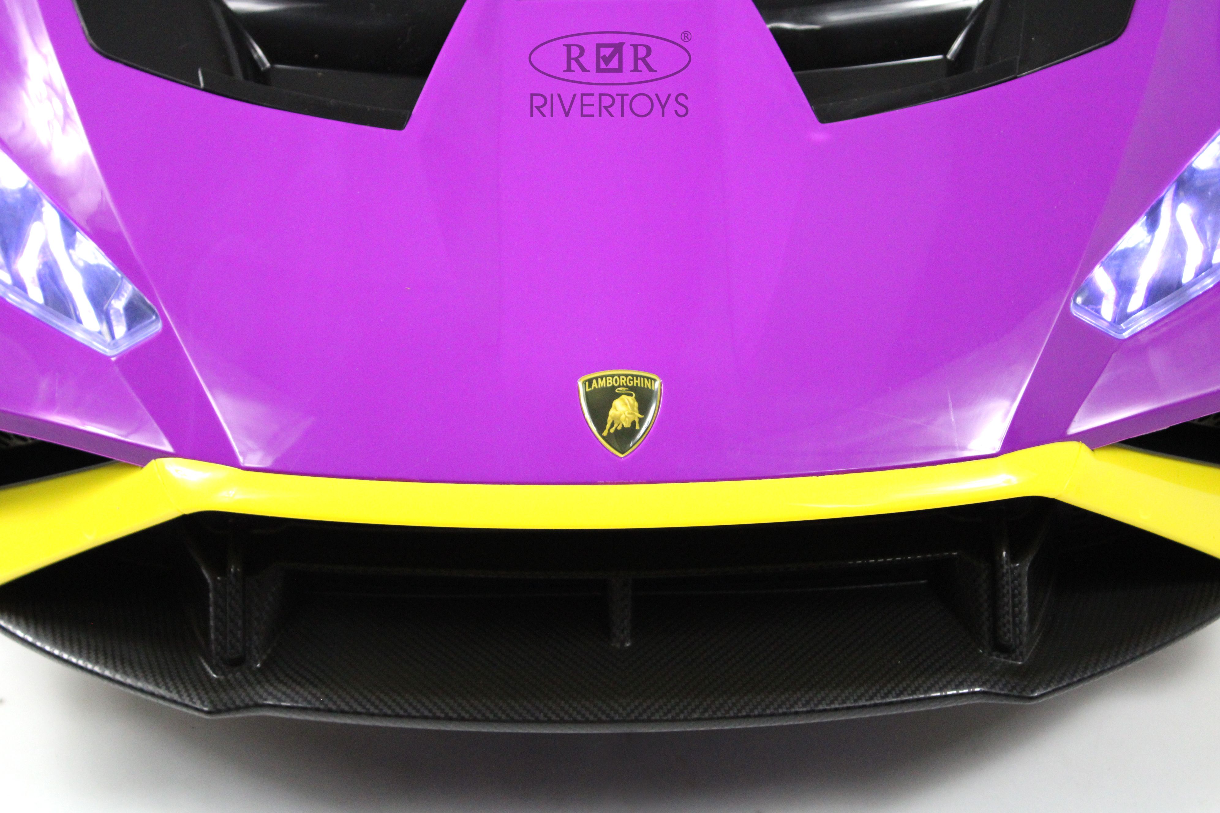 Электромобиль RIVERTOYS Lamborghini E888EE-YELLOW-PURPLE С пультом ДУ - фото 6