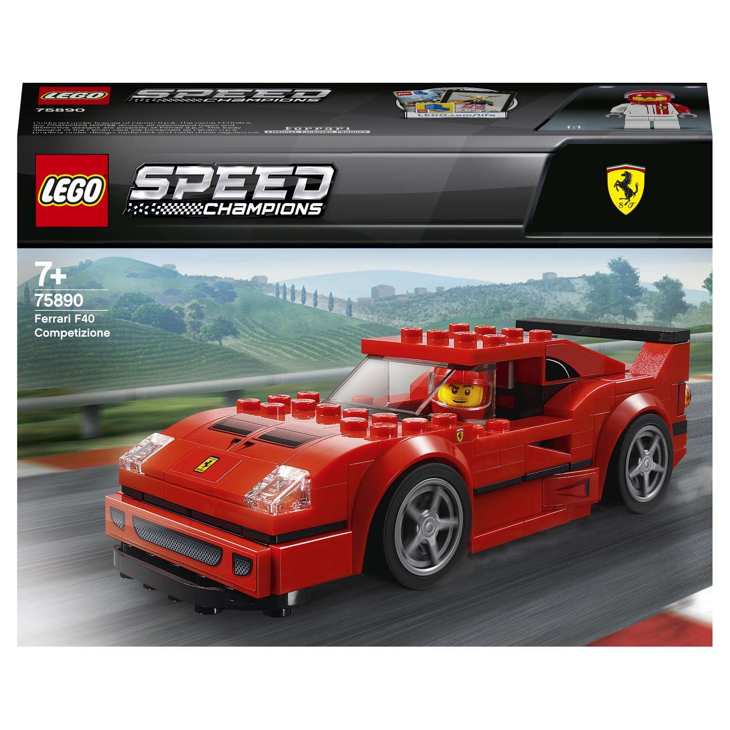 Конструктор LEGO Speed Champions Ferrari F40 Competizione блочный - фото 2