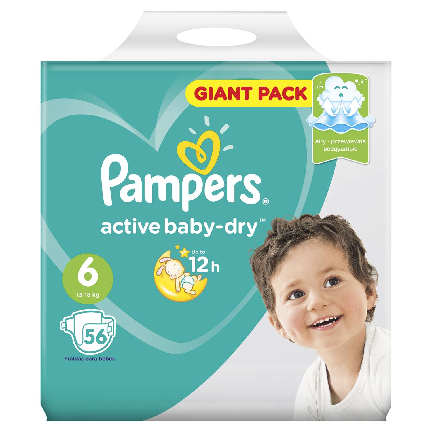 Подгузники Pampers Active Baby-Dry 6 (13-18 кг) 56 шт. - фото 2
