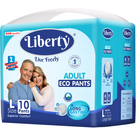Подгузники-трусики для взрослых Liberty Eco Pants L 75-100см 10шт
