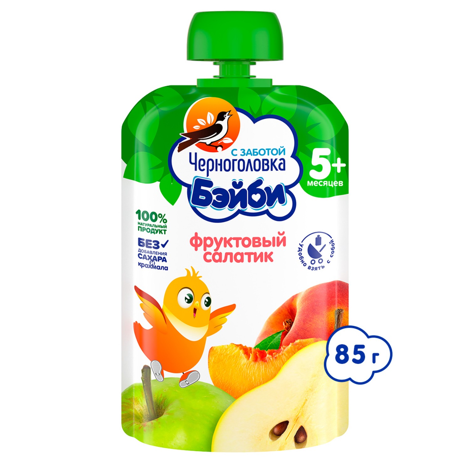 Пюре Черноголовка Бэйби Фруктовый салатик с 5 мес 85 г - фото 1