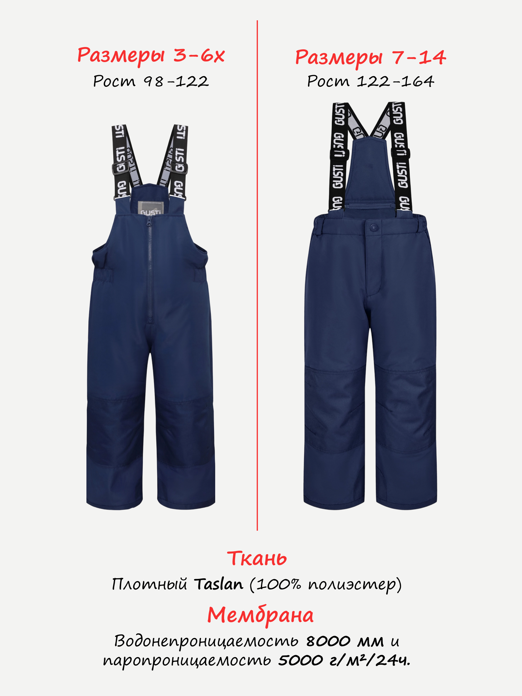 Полукомбинезон GUSTI GW4UP292-MARINE - фото 3