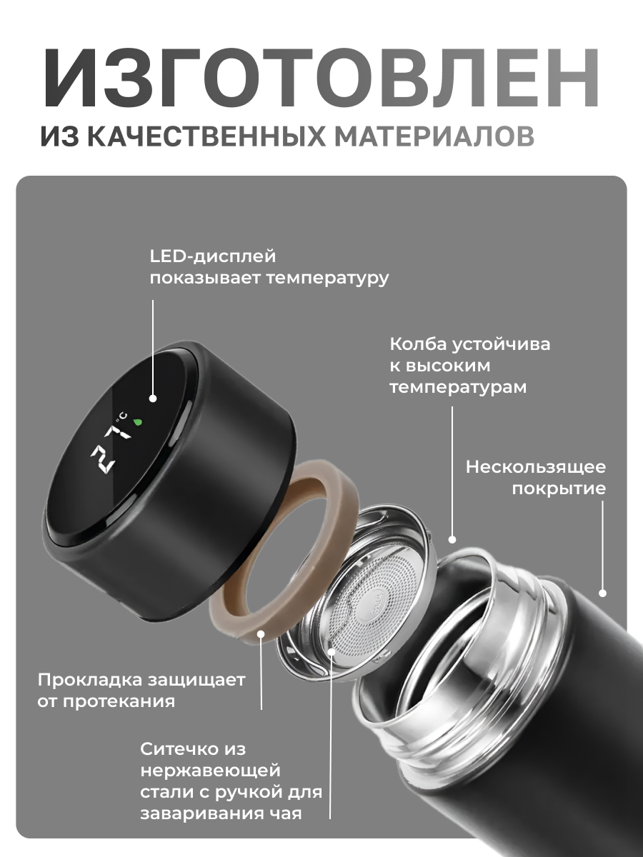 Термос WOEX С датчиком температуры - фото 6