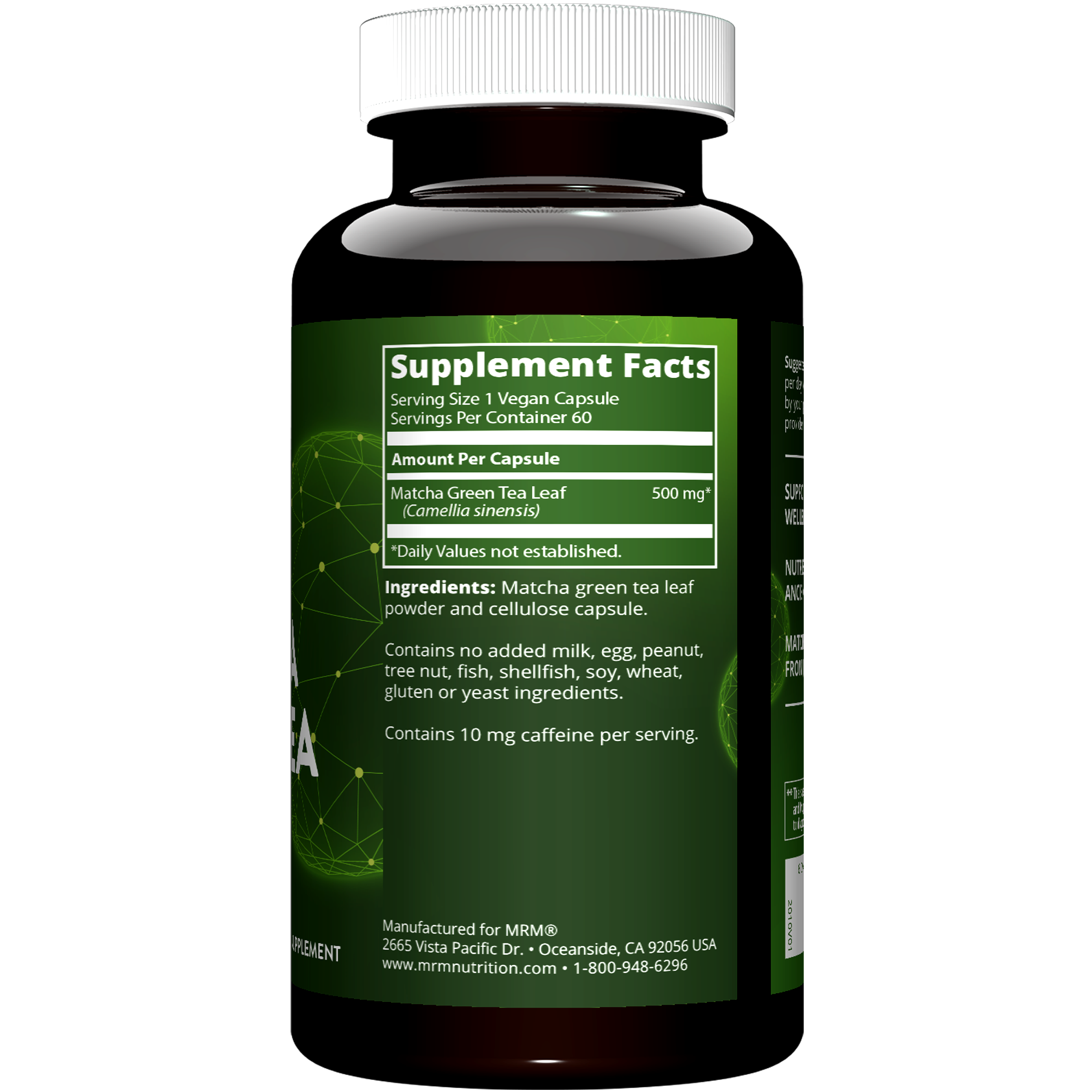 БАД MRM Nutrition Матча Зеленый Чай 630 мг 60 капс - фото 2