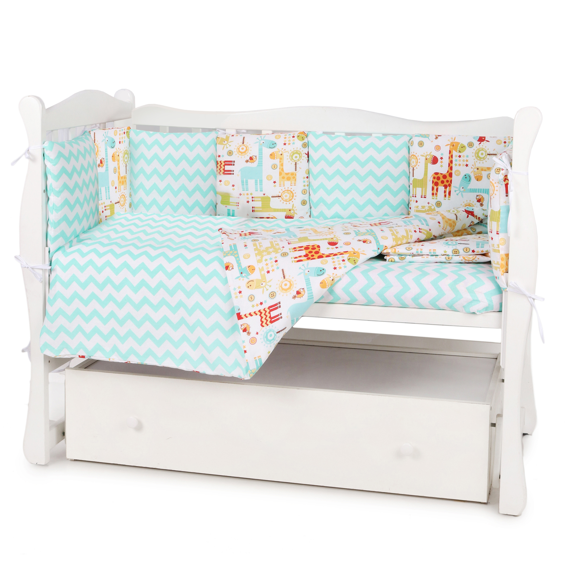 Комплект постельного белья Amarobaby Африка 8 предм. - фото 12