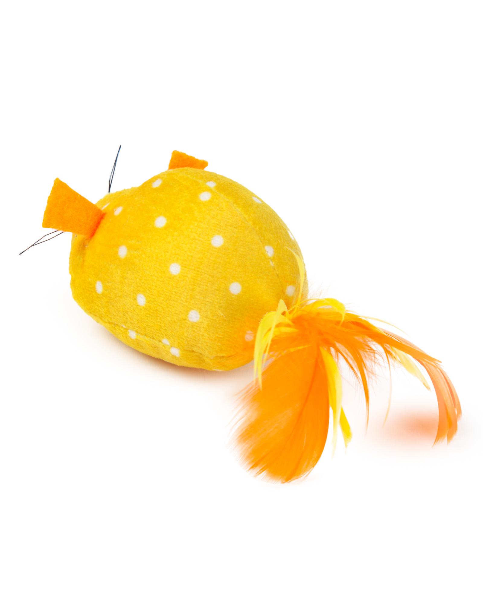 Игрушка для кошек Barbaks Мышь Одуван с перьями и кошачьей мятой 14см - фото 6