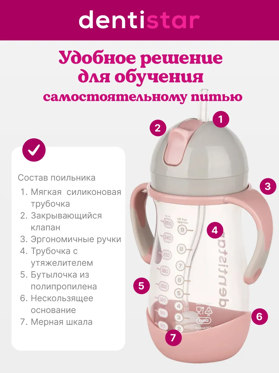 Поильник dentistar 260 мл - фото 6
