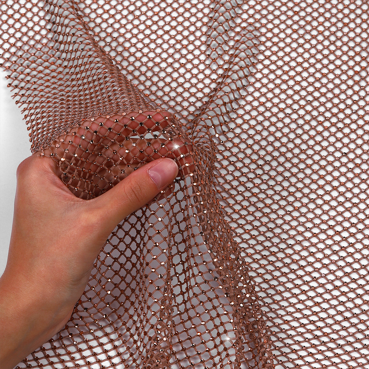 Ткань TBY Сетка со стразами - фото 6