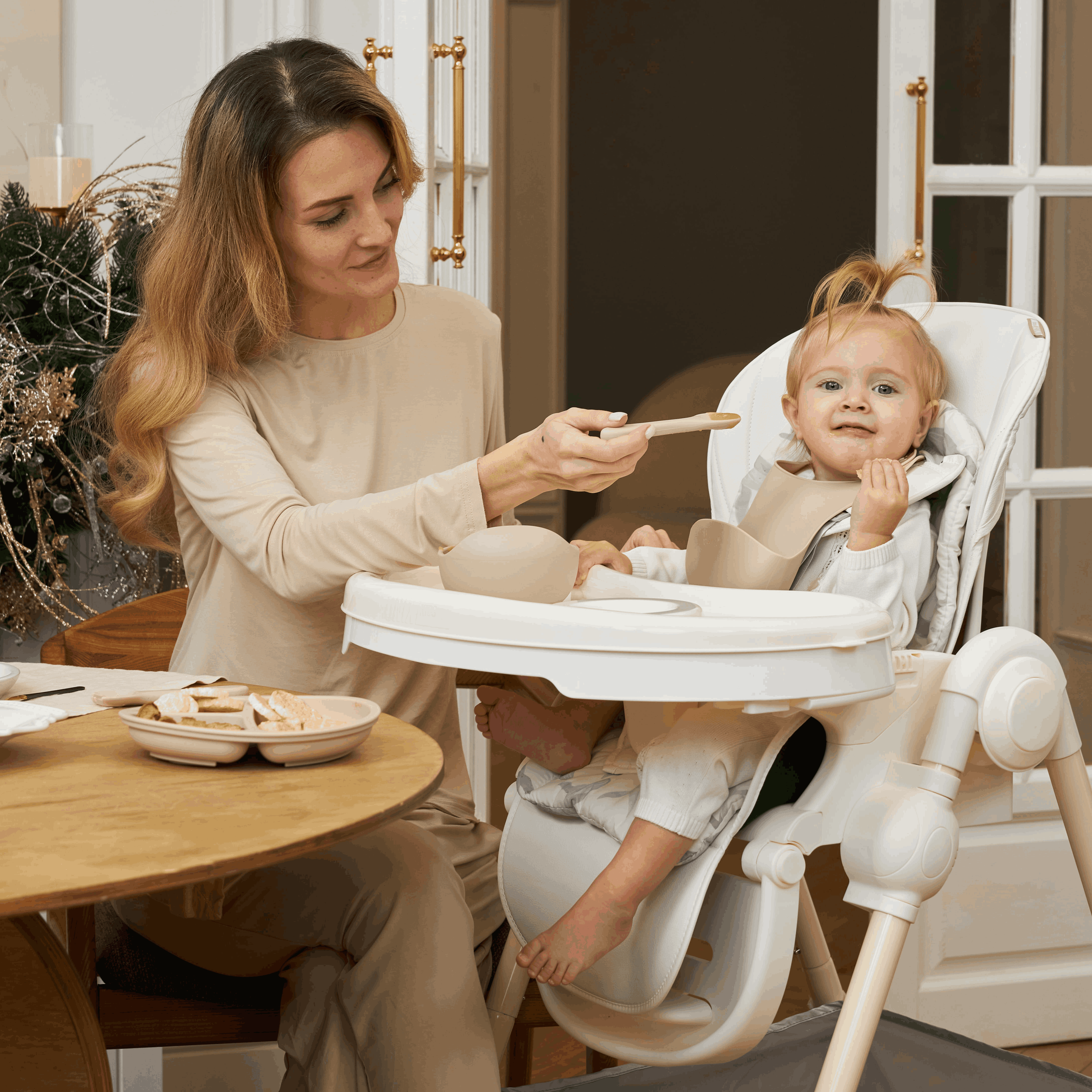 Стульчик для кормления UNIX Kids Ocean белый - фото 19