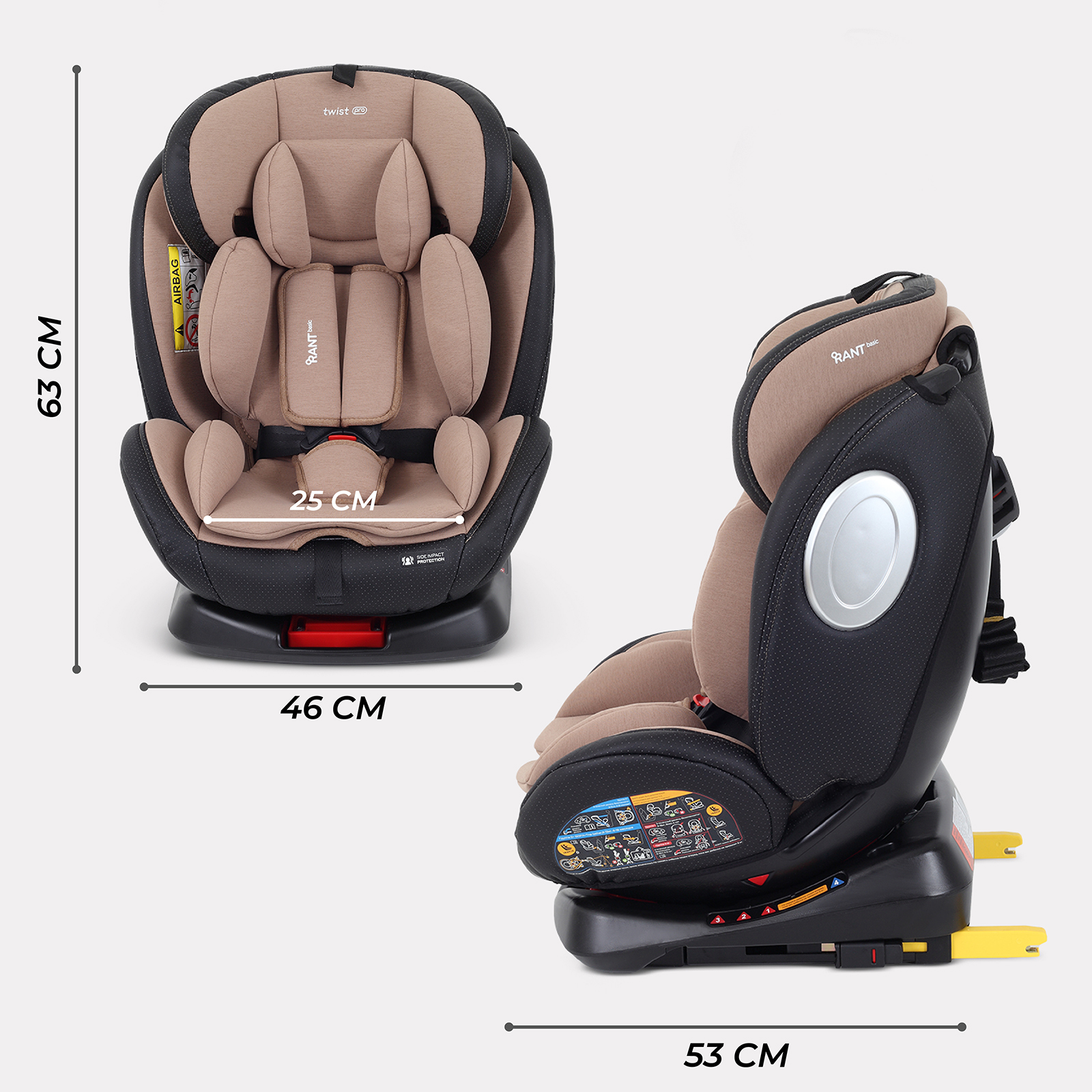 Автокресло Rant Basic Twist Pro Isofix 0+/1/2/3 (0-36 кг) - фото 7