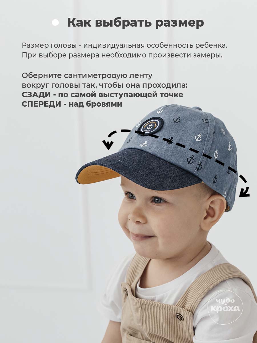 Бейсболка Чудо-Кроха BC-01-2025/синий - фото 9