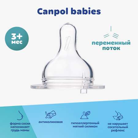 Соска Canpol Babies Anti-Colic силикон (переменный поток)