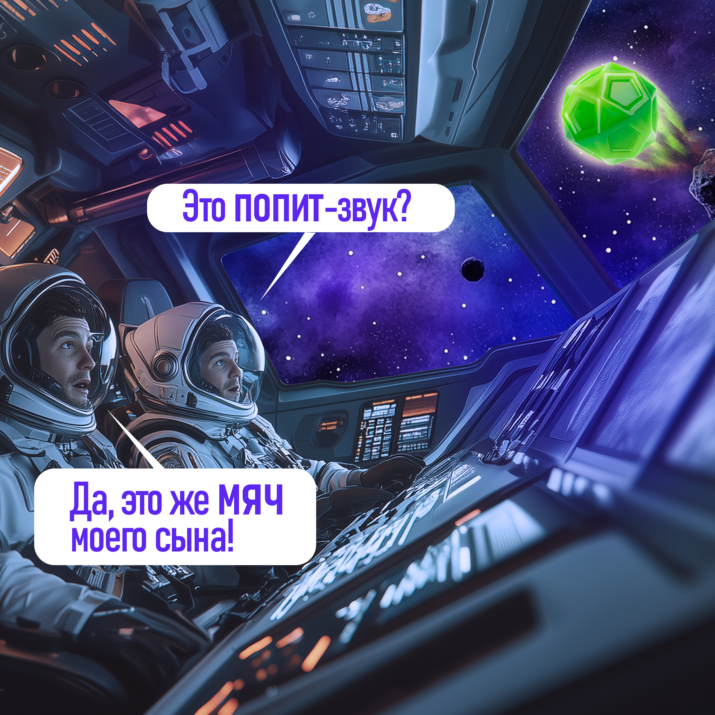 Мяч детский moon ball Крутой Замес 1TOY попрыгунчик лунный галактический мон бол зеленый - фото 3
