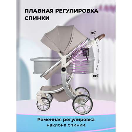Коляска трансформер Aimile Original New Pearl бежевый