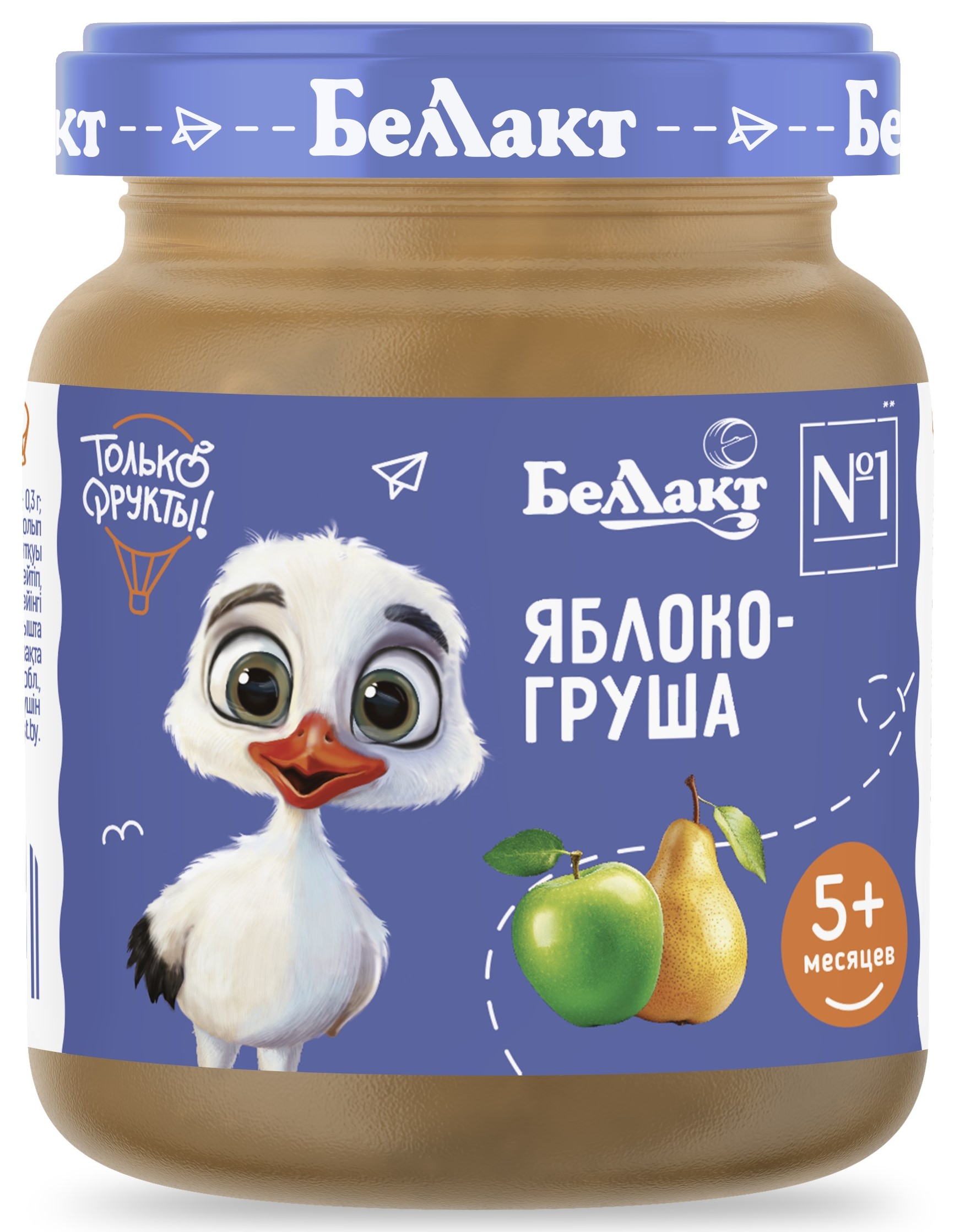 Пюре Беллакт Яблоко-груша с 6 мес 100 г - фото 1
