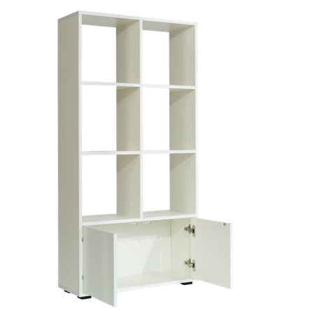Стеллаж перегородка Comfort Avenue Антонио белый 101 141.2х70.4х26