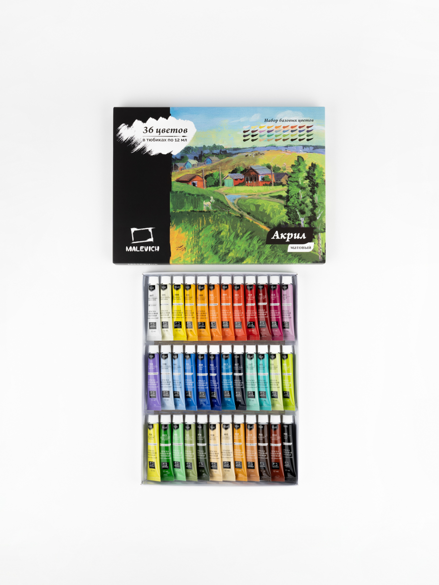 Краски акриловые Малевичъ 36 цв. - фото 14