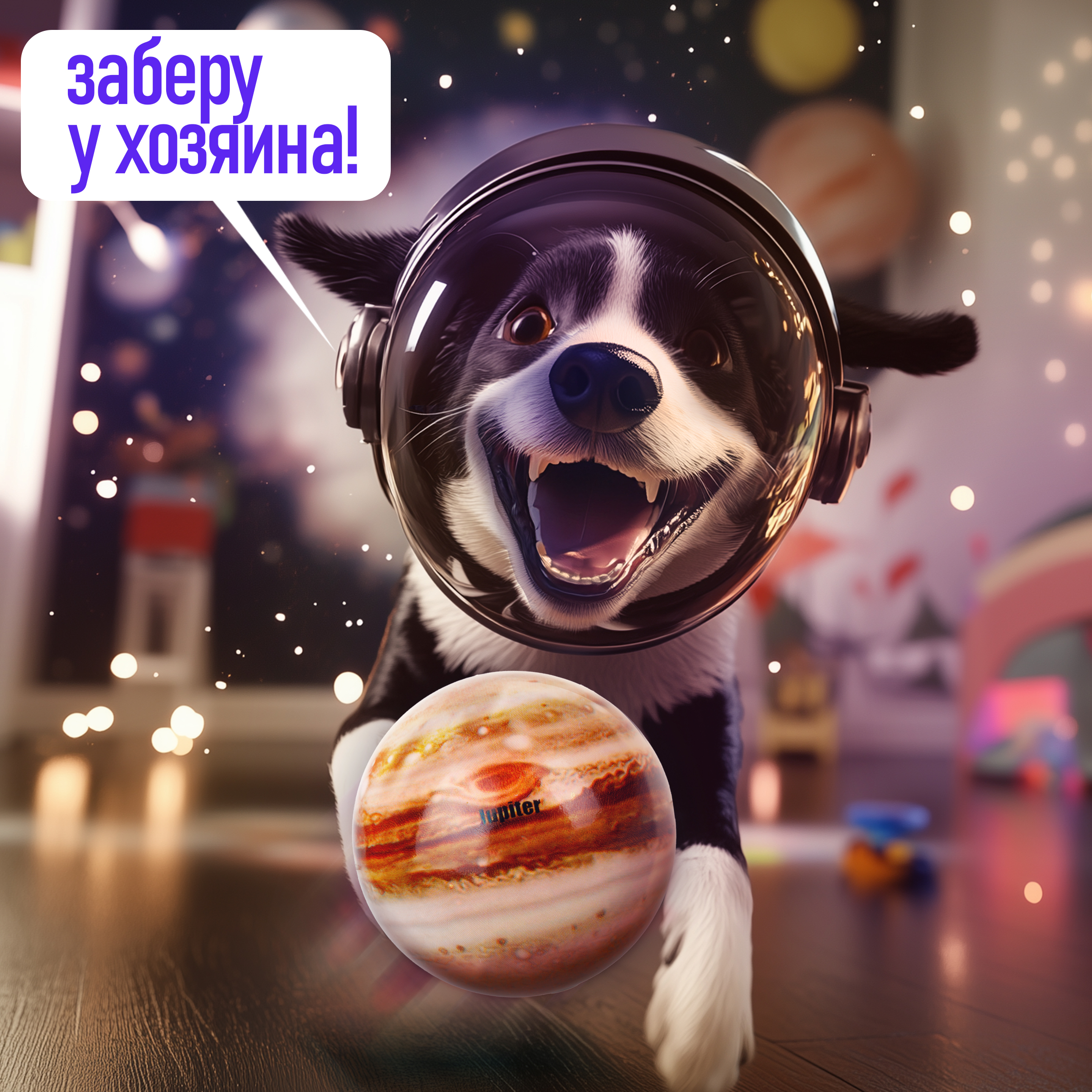 Детский мяч Крутой Замес 6 см - фото 6