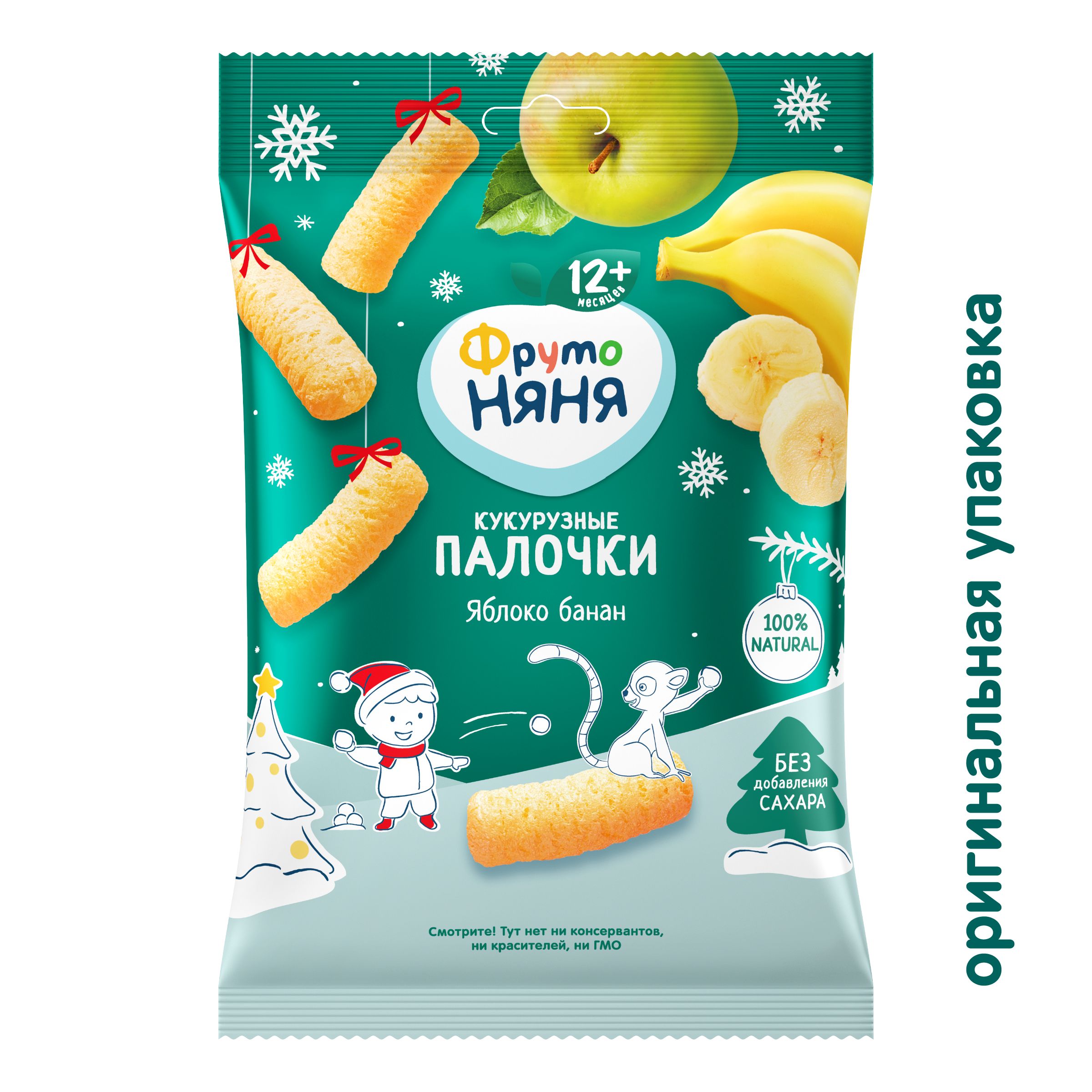 Кукурузные палочки ФрутоНяня яблоко-банан с 12 мес 20 г - фото 2