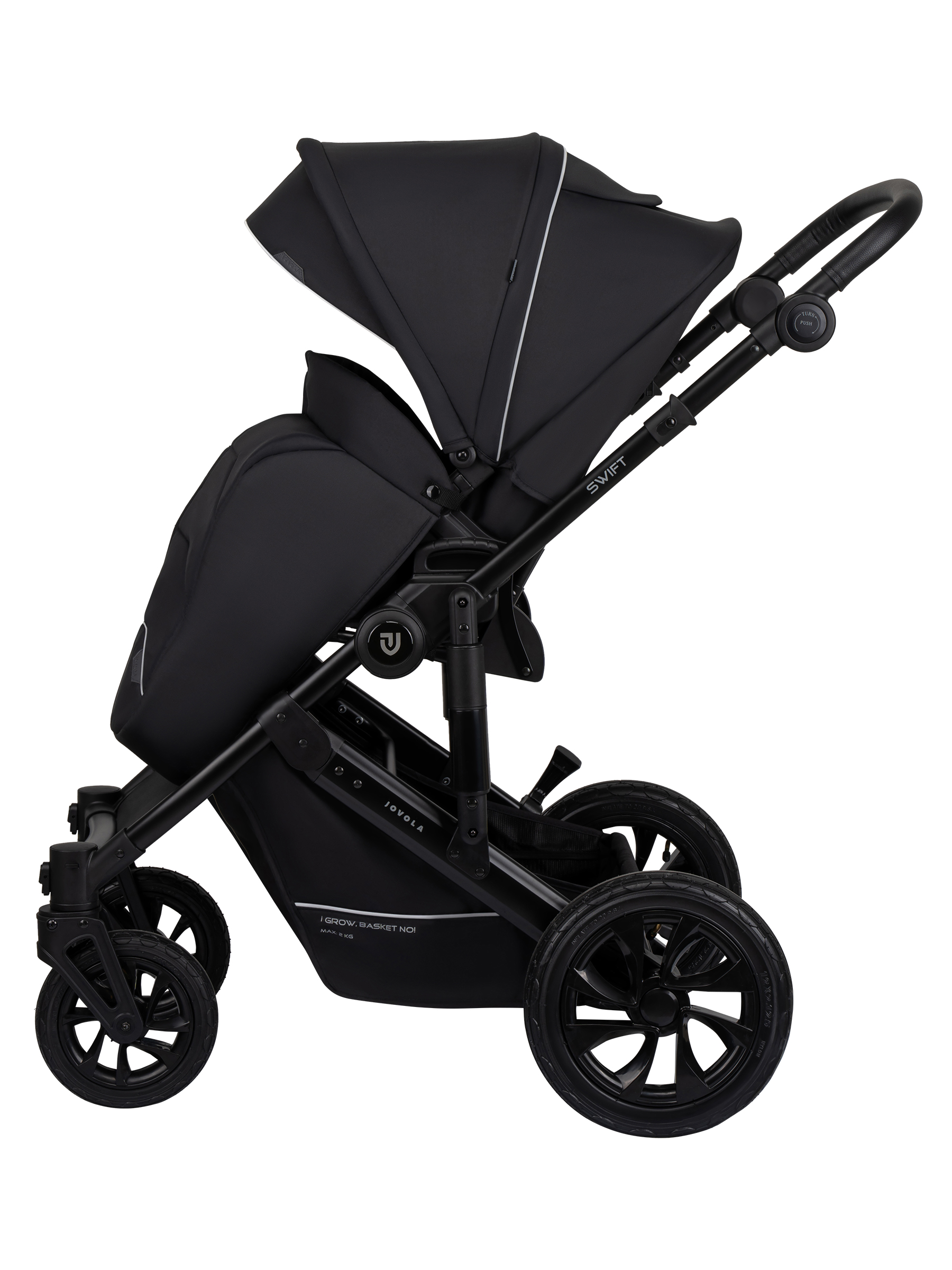 Коляска 3в1 JOVOLA Swift Plus черный - фото 14
