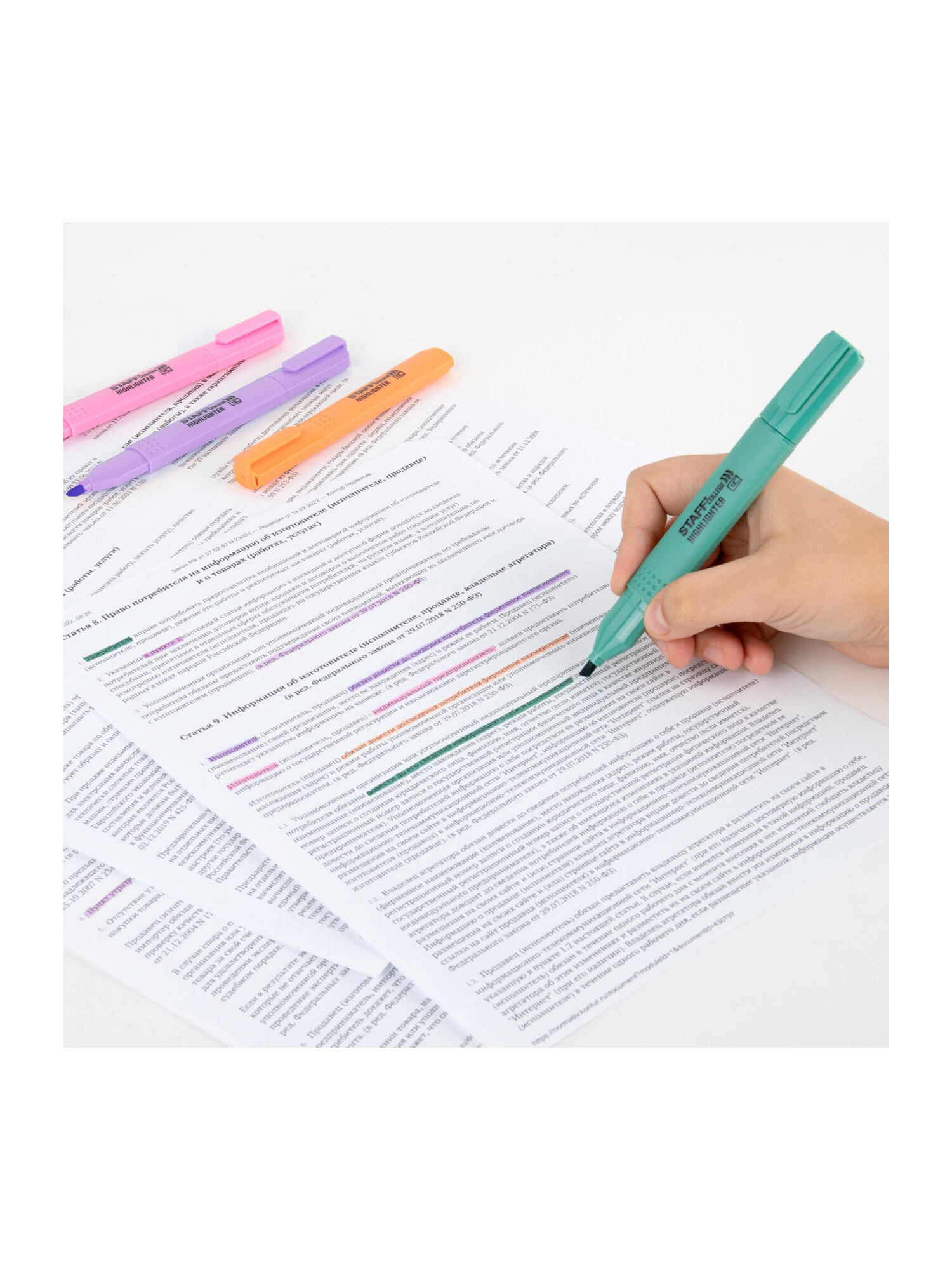 Текстовыделители Staff 4 шт. - фото 13