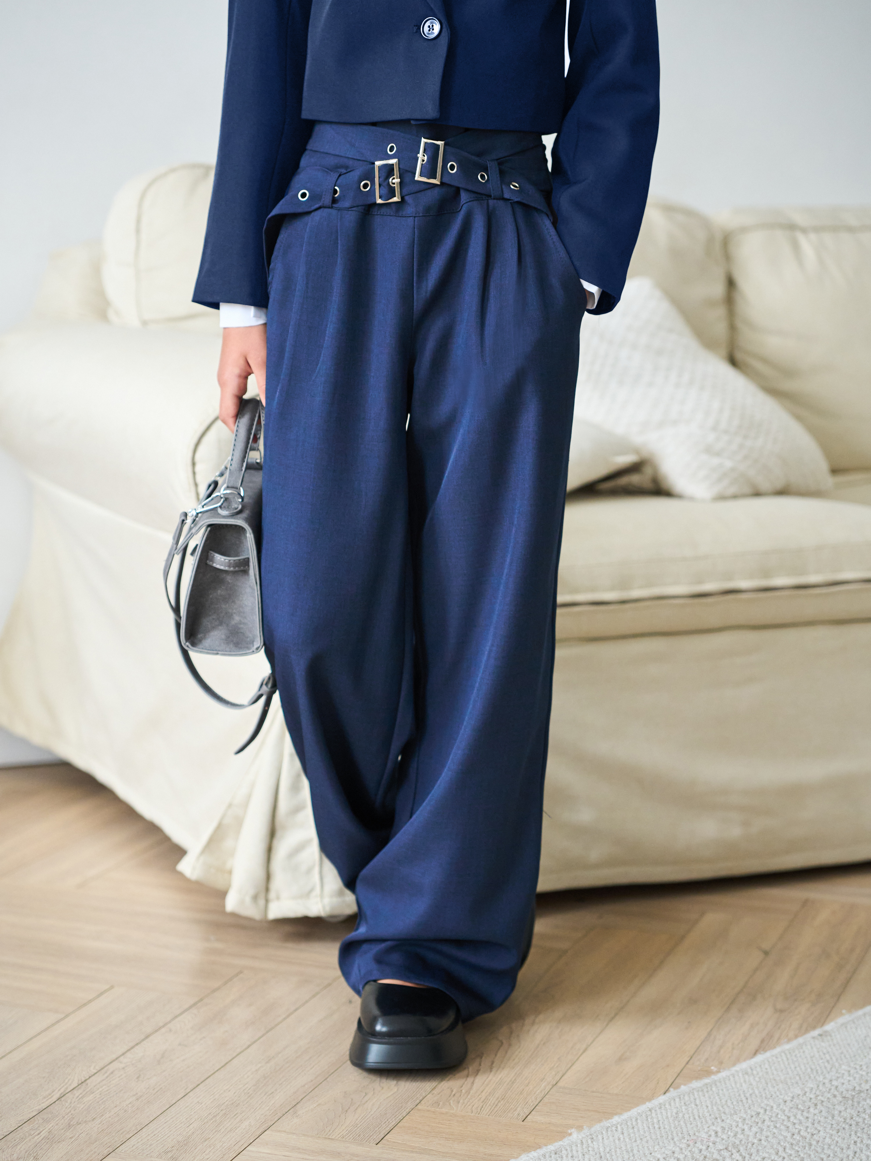 Брюки СИНЯЯ МОДА W662-G39 - фото 1