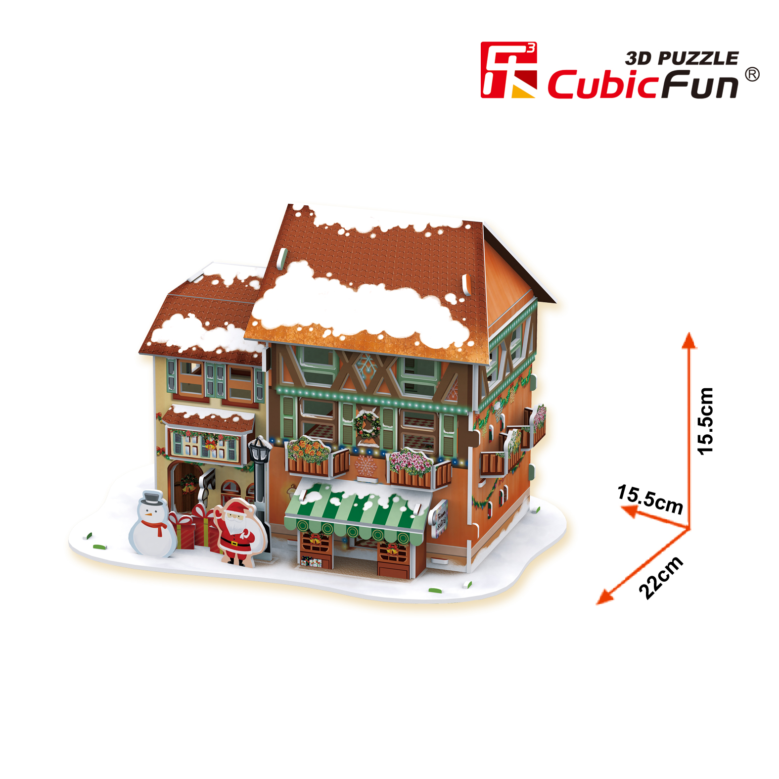 Пазл CubicFun Рождественская лавка LED свет 3D - фото 4
