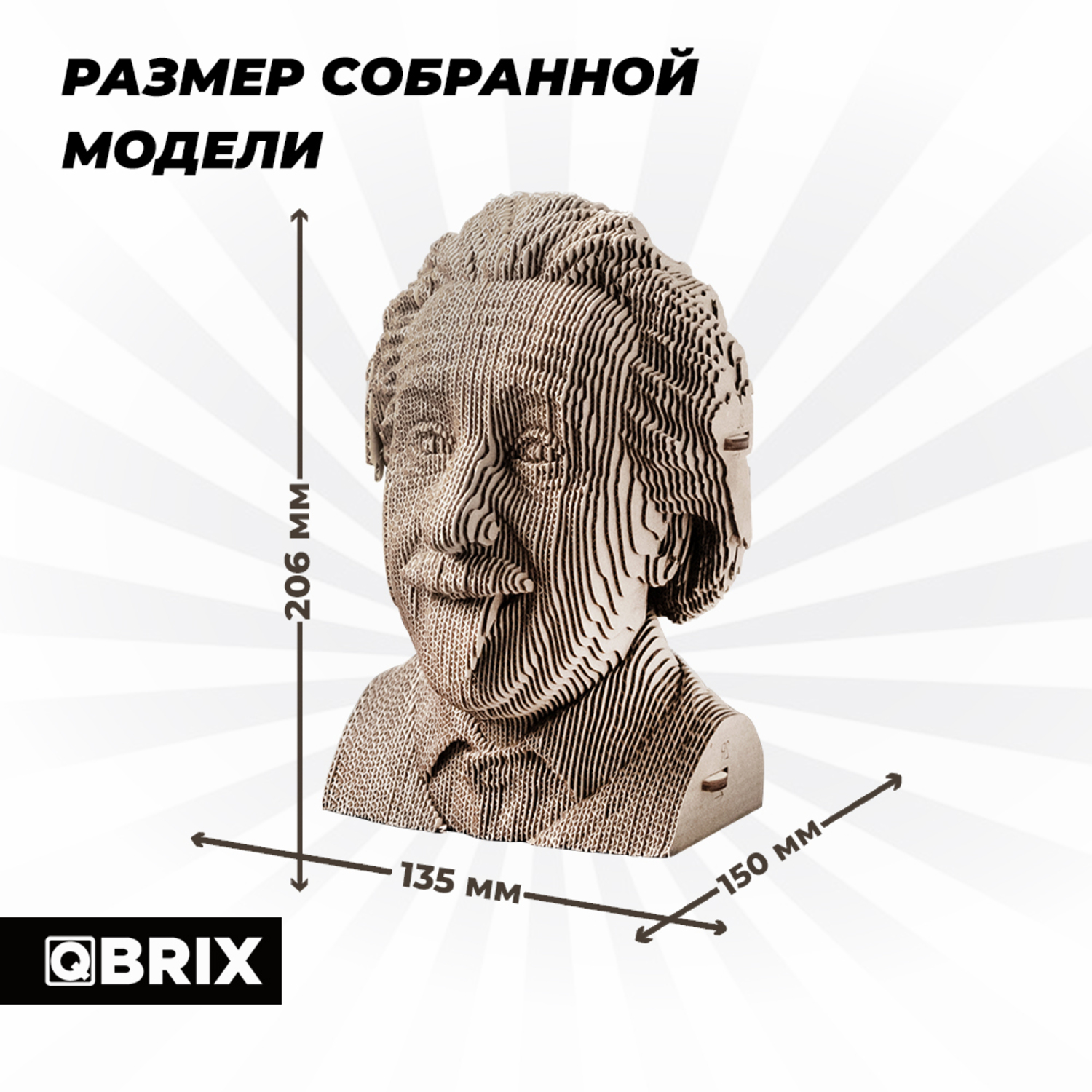 Пазл QBRIX Эйнштейн 3D - фото 10