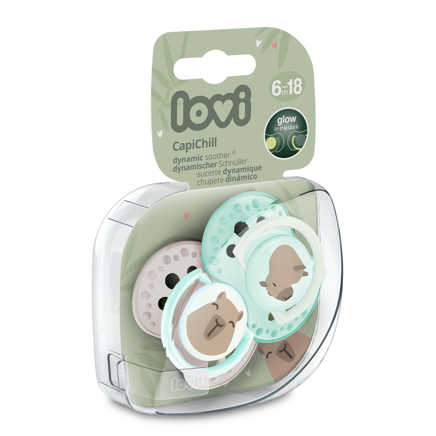 Изображение товара Пустышка LOVI CapiChill 0-6 месяцев светящаяся ортодонтическая