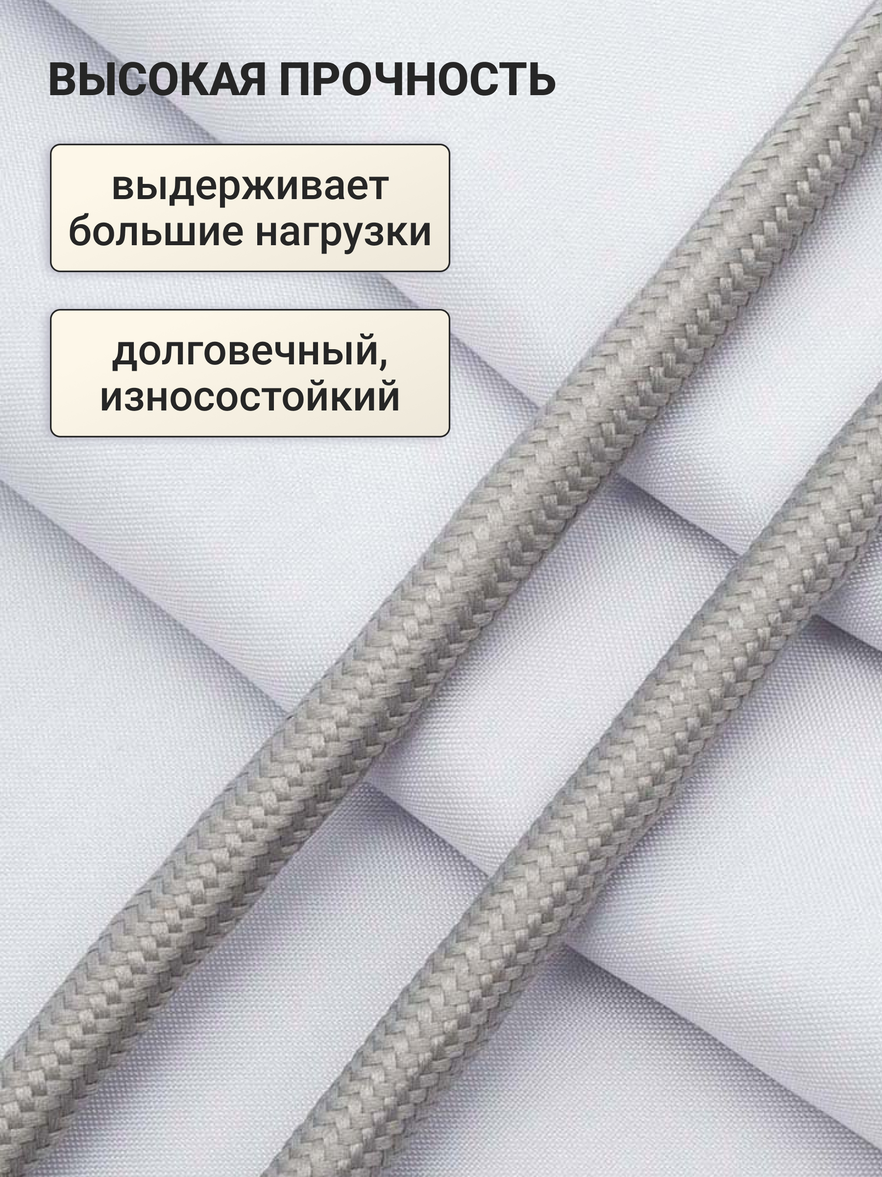Шнур с сердечником Айрис 7 мм 3м - фото 3