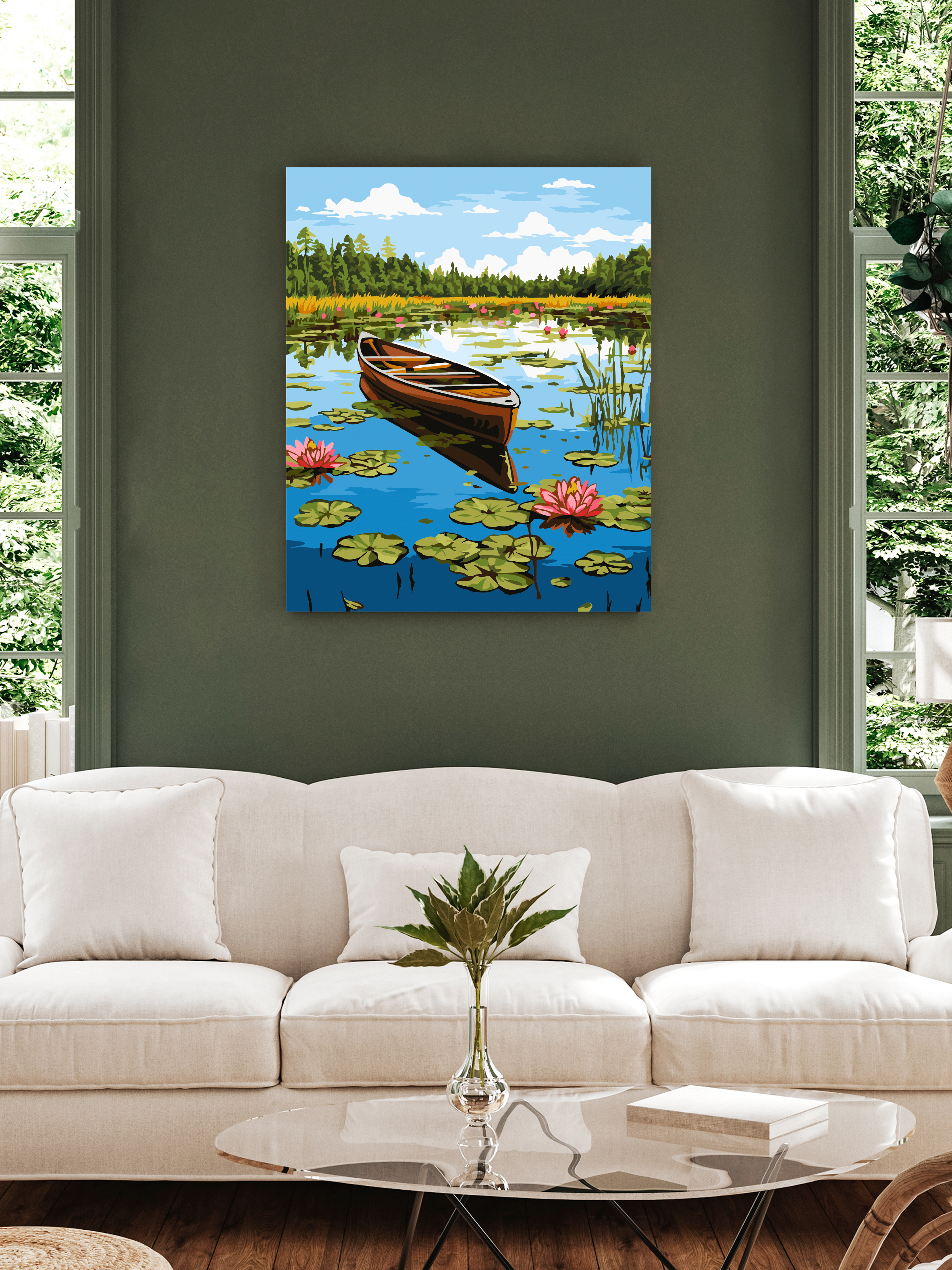 Картина по номерам Art sensation Спокойный пруд в ассортименте - фото 3