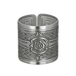 Кольцо для салфеток Кольчугинский мельхиор Серебряная роза посеребренное