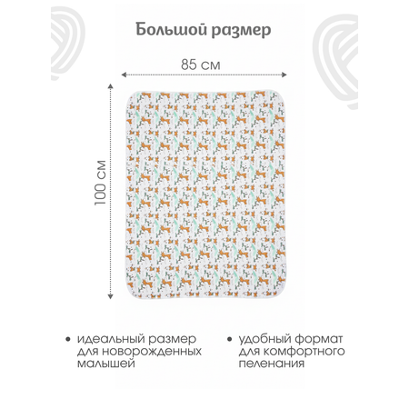Пелёнка inlovery Восторг трикотаж 85х100 см 2 шт.