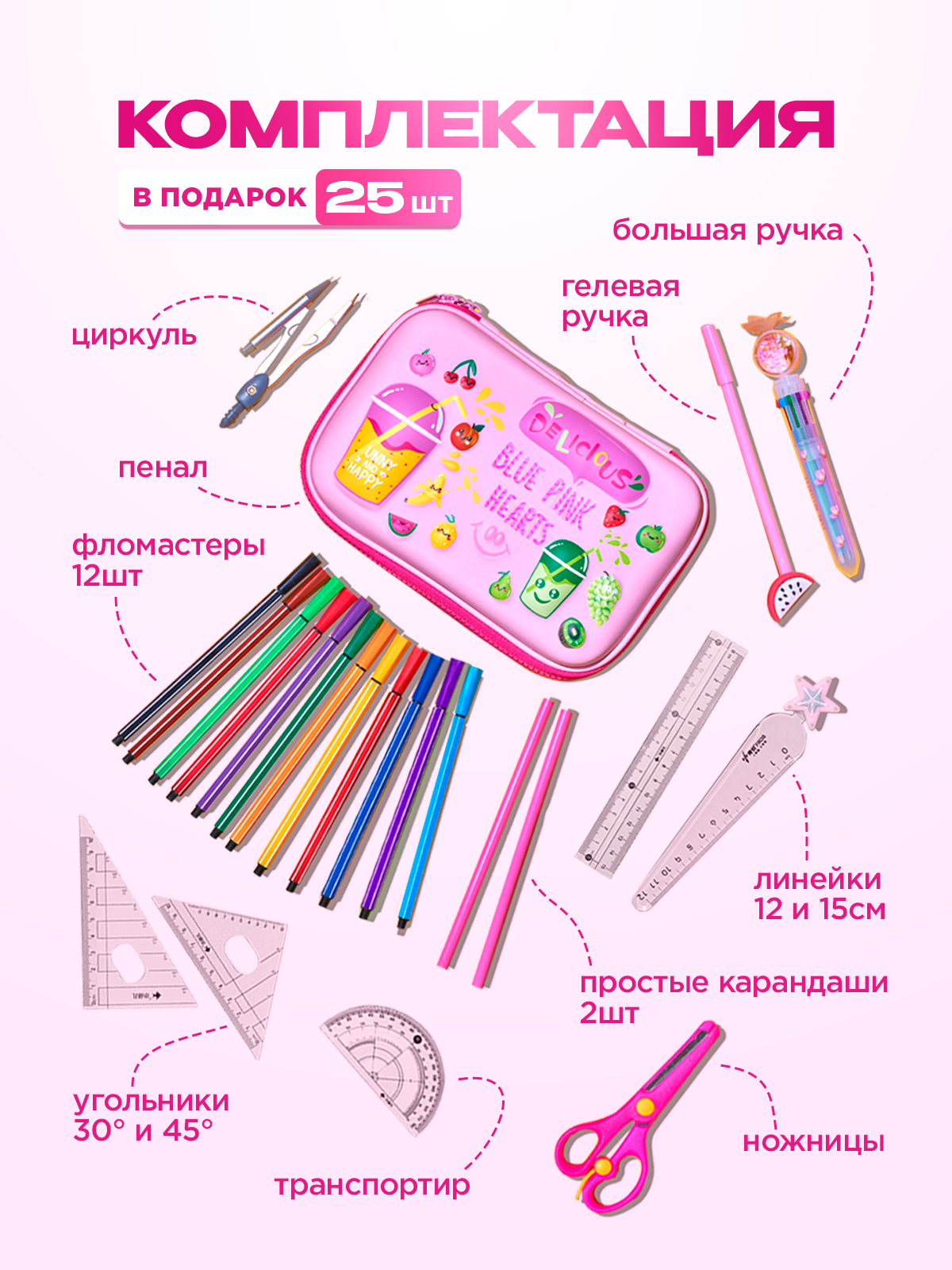 Пенал книжка Bluepink Hearts - фото 2