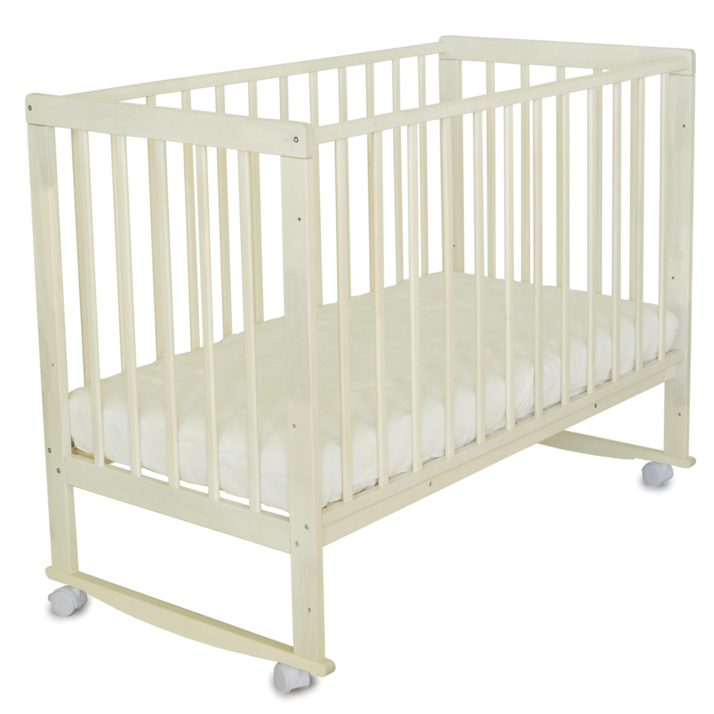 Детская кроватка Babyton, без маятника (бежевый) - фото 1