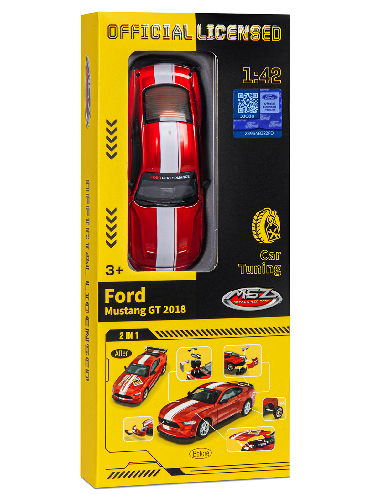 Автомобиль AUTODRIVE Ford Mustang Сборная модель 1:42 JB1251641 - фото 20