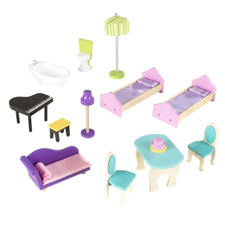Домик для кукол KidKraft с мебелью