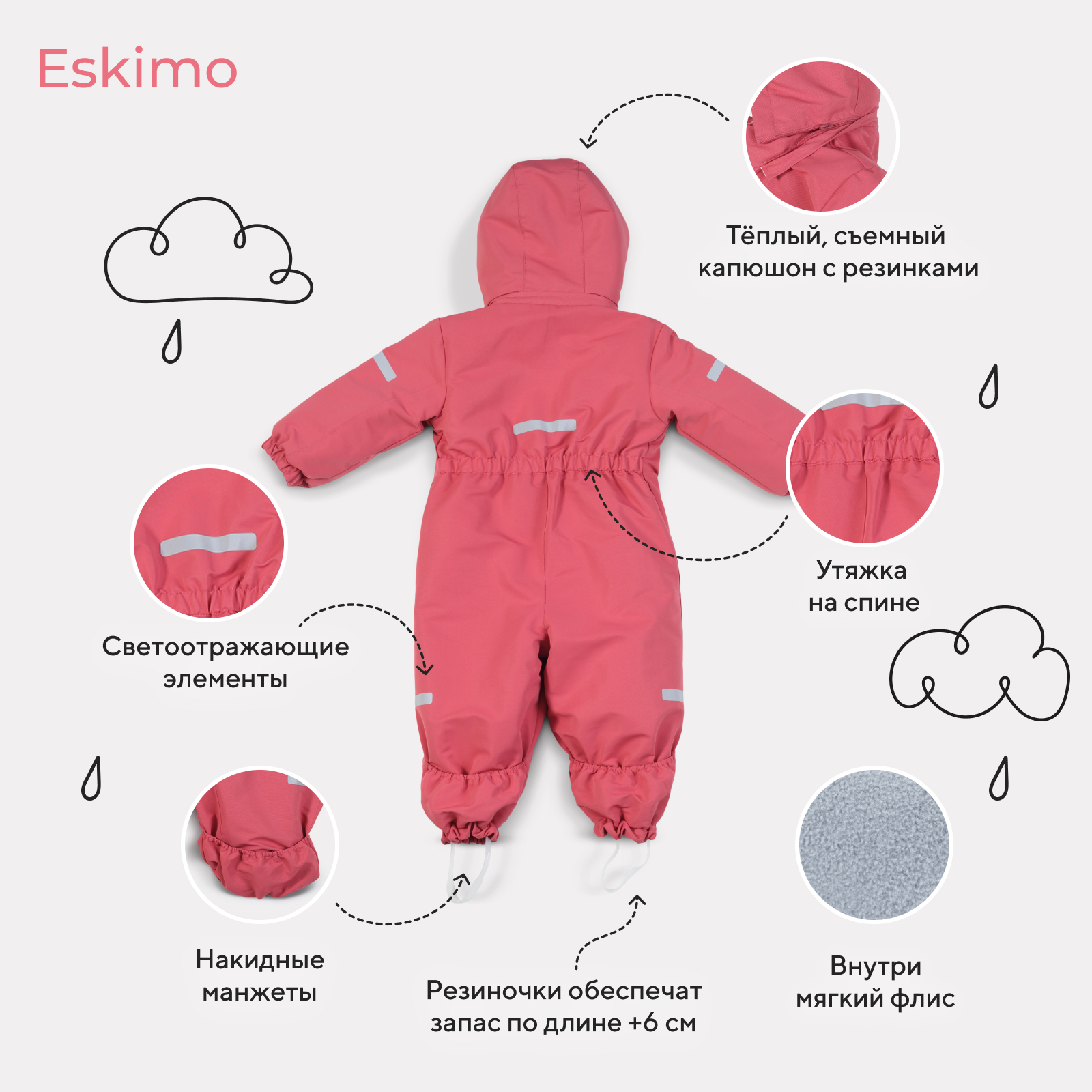 Комбинезон MOWbaby rose 158/18 - фото 4