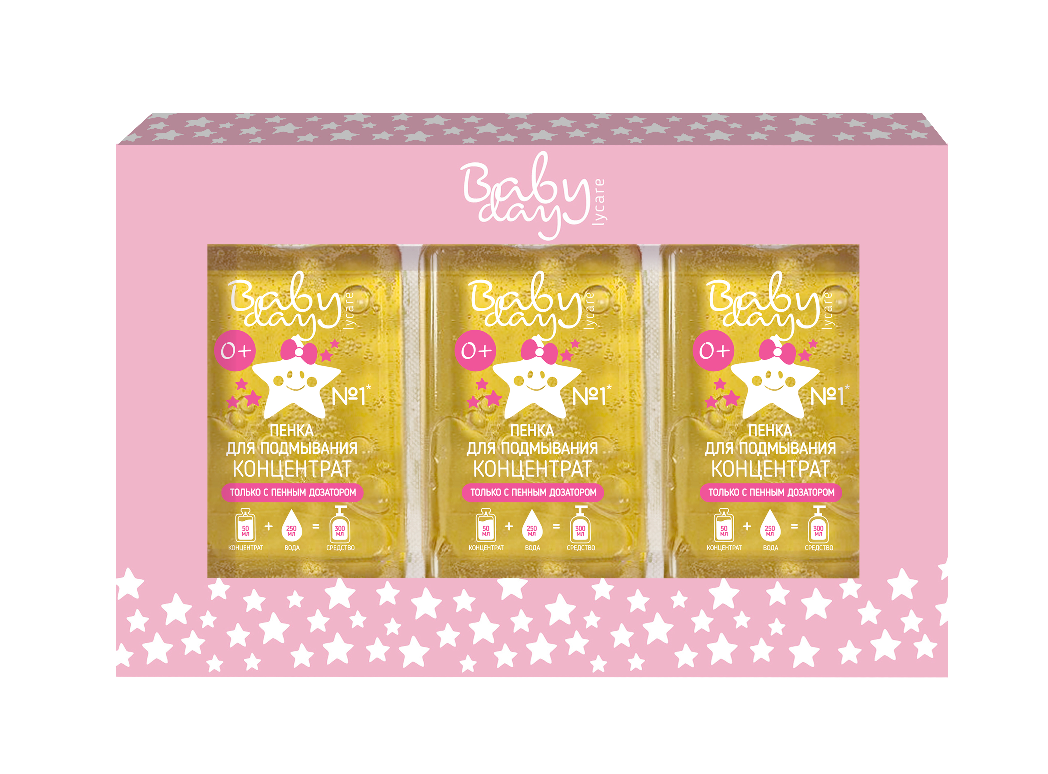 Пенка для интимной гигиены LYCARE BabyDay 3шт. х 50мл - фото 1