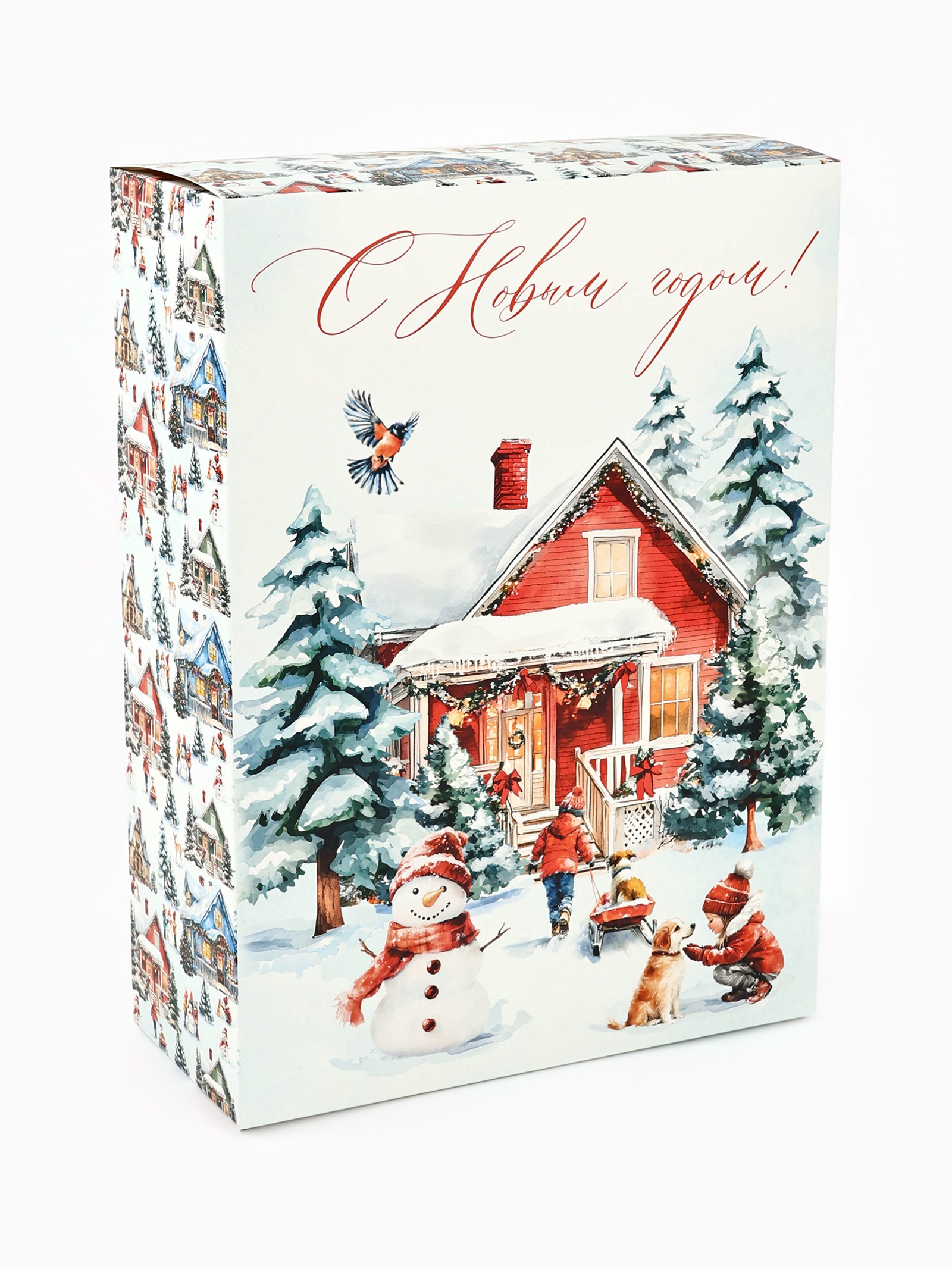 Коробка складная Дарите Счастье "Новогодняя акварель", 22 х 30 х 10 см - фото 3