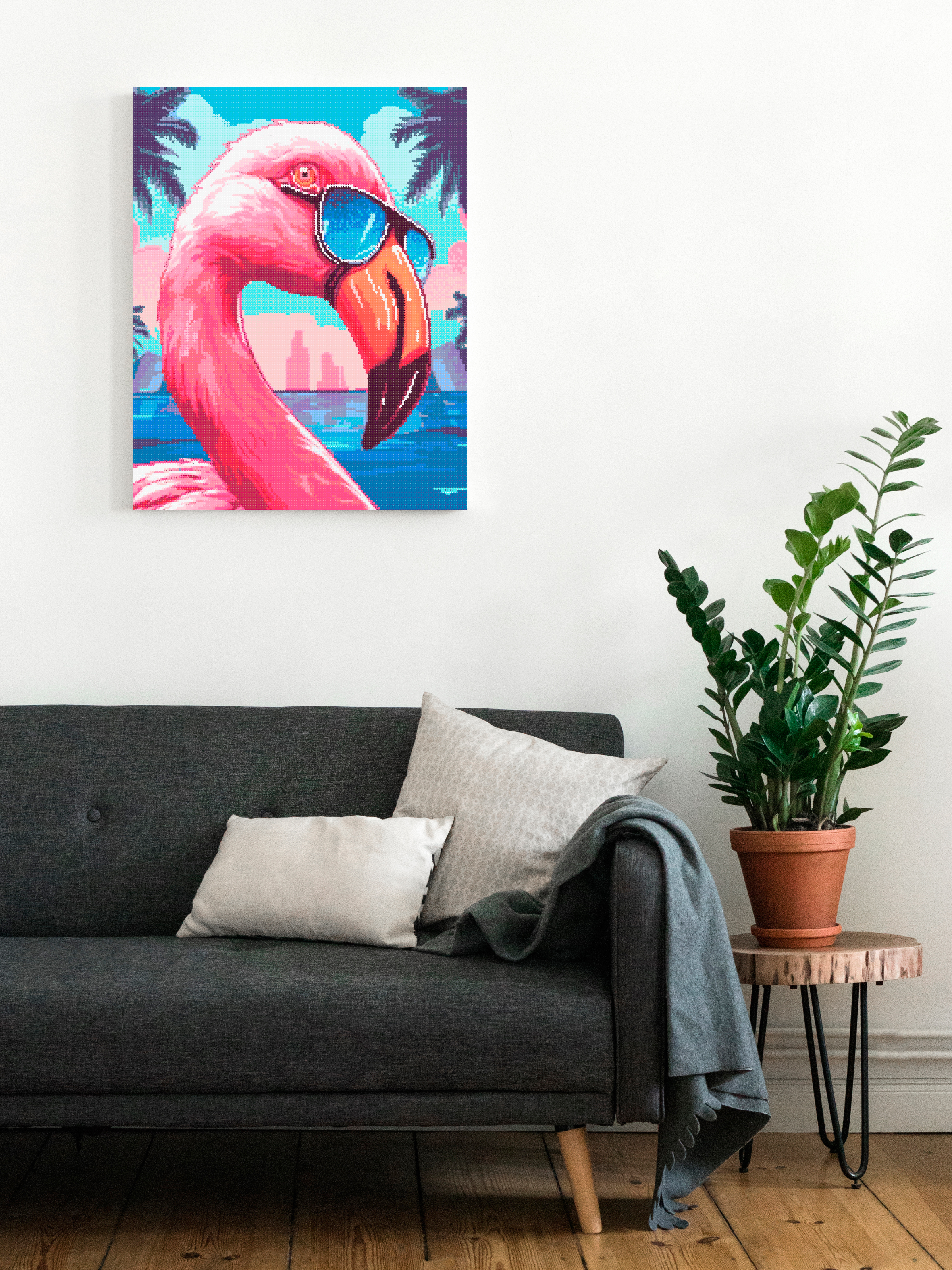 Алмазная мозаика Это просто шедевр Модный фламинго в ассортименте - фото 3